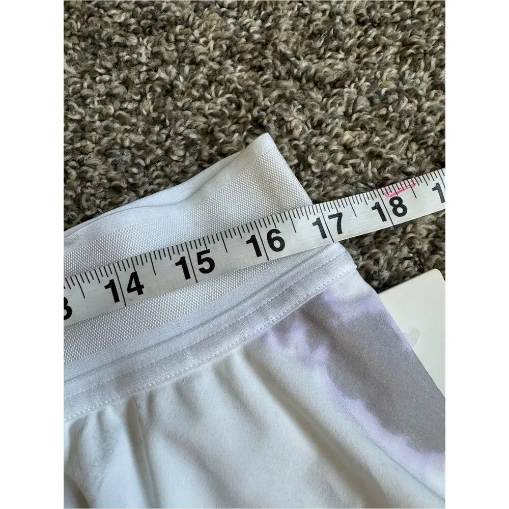 Lululemon White Purple Tie Dye Sporty Mini Skirt Skort Womens 14 Athletic Casual